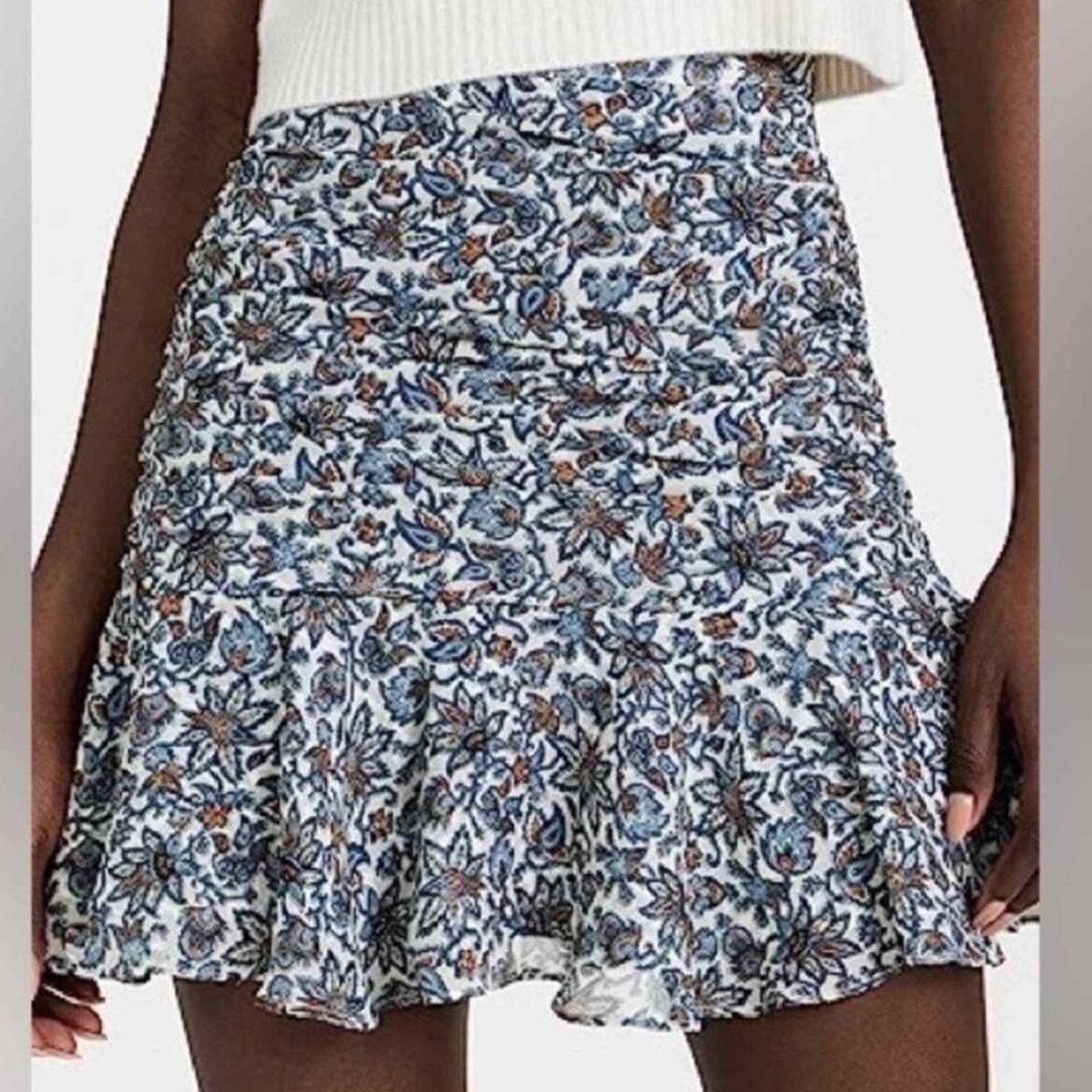 Veronica Beard Floral Blue and White Women's Skirt